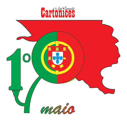 Cartoon: 1 Maio (medium) by jose sarmento tagged trabalhador