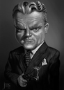Cartoon: Cagney (small) by JMSartworks tagged caricature,actors,filmmakers,hollywood,paintool,sai,painter