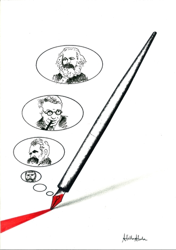 Cartoon: Cartoon and Philosophy (medium) by Atilla Atala tagged cartoon,philosophy