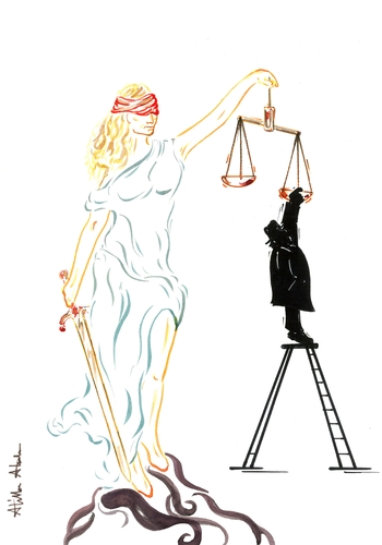Cartoon: Justice?? (medium) by Atilla Atala tagged justice