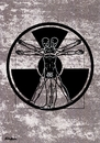 Cartoon: Nuclear Man (small) by Atilla Atala tagged vitruvian,man,nuclear,radiation,future,danger,people,disease,life,nature