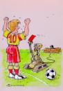 Cartoon: hitech (small) by Liviu tagged football robot red out 