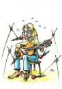 Cartoon: The singer (small) by Liviu tagged guitar,microphones,fart,