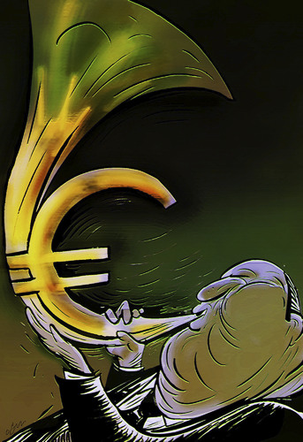 Cartoon: euro (medium) by oguzgurel tagged humor