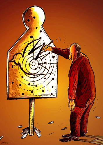 Cartoon: peace (medium) by oguzgurel tagged humor,