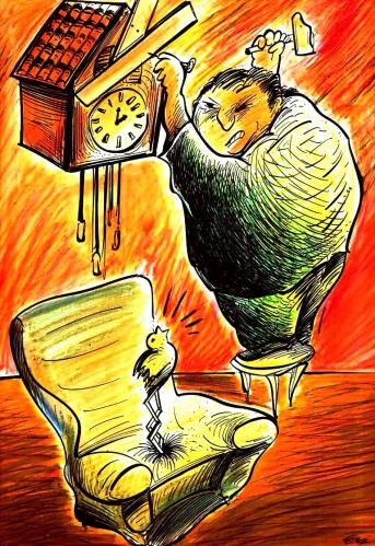 Cartoon: time (medium) by oguzgurel tagged humor