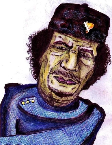 Cartoon: Moamar Ghaddafi (medium) by artistocrat tagged politics,politician,libya,ghaddafi