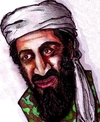 Cartoon: Osama Bin Laden (small) by artistocrat tagged politics,terrorist,911,bin,laden,saudi