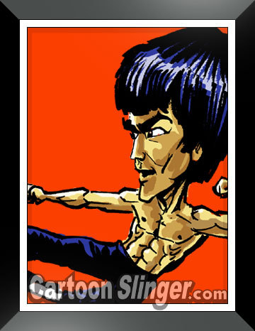 Cartoon: Bruce Lee Caricature (medium) by domarn tagged bruce,lee,cartoon,caricature,celebrity,caricatures