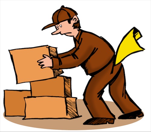 Cartoon: Package Delivery (medium) by dbaldinger tagged delivery,post,packages,ups,delivery,post,packages,ups