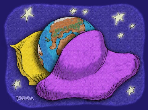 Cartoon: Peaceful Slumber (medium) by dbaldinger tagged earth,peace,rest,earth,peace,rest