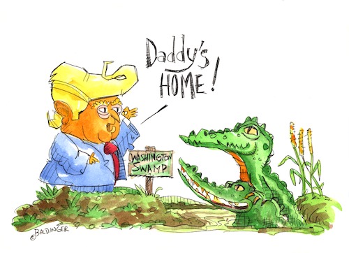 Cartoon: Swamp Creatures (medium) by dbaldinger tagged usa,politics,trump,swamp,corruption,fraud,washington,usa,politics,trump,swamp,corruption,fraud,washington