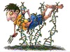 Cartoon: GMO Danger (small) by dbaldinger tagged gmo,agriculture,farming,dna,hazards