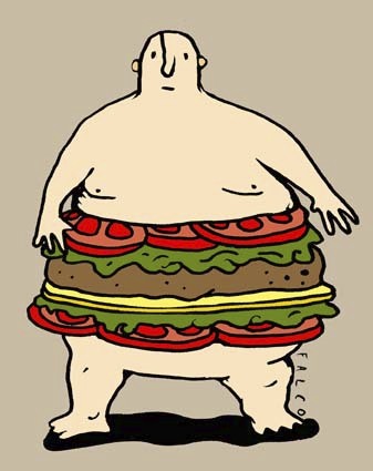 Cartoon: burgerman (medium) by alexfalcocartoons tagged burgerman