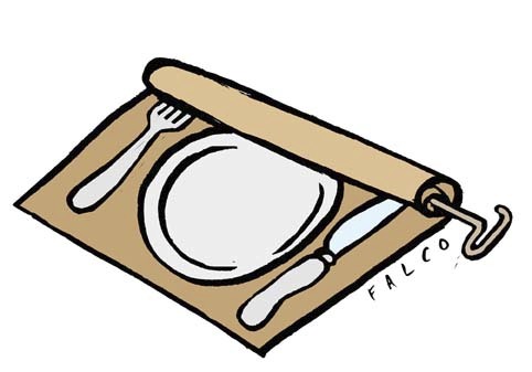 Cartoon: dinner (medium) by alexfalcocartoons tagged dinner