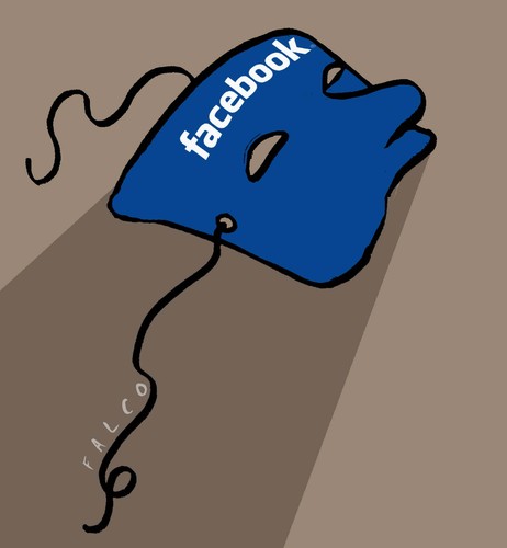Cartoon: Facebook (medium) by alexfalcocartoons tagged facebook