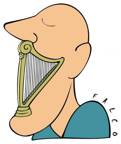 Cartoon: harp (medium) by alexfalcocartoons tagged harp