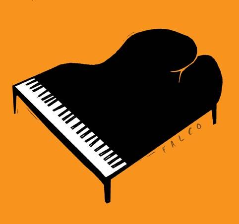 Cartoon: pi-ano (medium) by alexfalcocartoons tagged piano