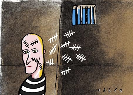 Cartoon: prisoner (medium) by alexfalcocartoons tagged prisoner