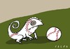 Cartoon: chameleon (small) by alexfalcocartoons tagged chameleon