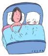 Cartoon: Company (small) by alexfalcocartoons tagged lonely bed girl company 
