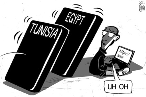 Cartoon: Egypt online crackdown (medium) by sinann tagged egypt,online,internet,crackdown