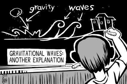 Cartoon: Gravitational waves (medium) by sinann tagged waves,gravitational