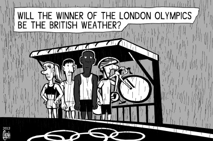 Cartoon: London Olympics (medium) by sinann tagged london,olympics,british,weather