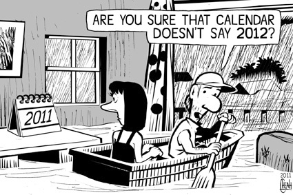 Cartoon: Oz flood (medium) by sinann tagged 2012,calendar,2011,australia,flood