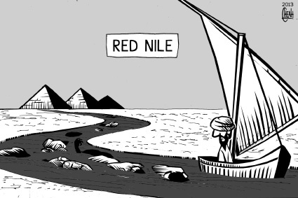Cartoon: Red Nile (medium) by sinann tagged nile,egypt,red