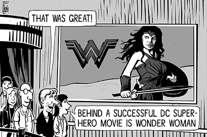 Cartoon: Wonder Woman (medium) by sinann tagged wonder,woman,movie,dc,superhero,comics
