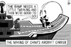 Cartoon: China aircraft carrier (small) by sinann tagged china,aircraft,carrier,first