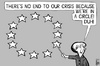 Cartoon: Merkel circle (small) by sinann tagged angela,merkel,eu,european,union,crisis,germany