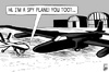 Cartoon: U2 and drone (small) by sinann tagged u2,drone,spy,planes
