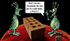 Cartoon: DEFINITELY...WE ARE NOT ALONE (small) by ALEX gb tagged mars,universe,martians,wall,brick