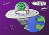 Cartoon: Colonize Earth editorial cartoon (small) by laughzilla tagged colonize,earth,cartoon,alien,extraterrestrial,invader,colonial,editorial,political,comid,satire