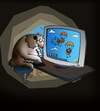 Cartoon: Computer games (small) by taravat niki tagged computer,games