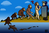 Cartoon: EVOLUTION (small) by MERT_GURKAN tagged human,evolution,police,caricature