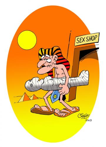 Cartoon: Egypt (medium) by Salas tagged egypt,mummy,doll,