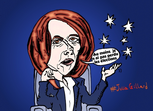 Cartoon: Julia Gillard caricature comique (medium) by BinaryOptions tagged australie,julia,gillard,premier,ministre,option,binaire,options,binaires,trade,optionsclick,caricature,nouvelles,affaires,politiques,infos,news,actualites