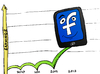Cartoon: Facebook mobile ads revenue jump (small) by BinaryOptions tagged facebook,earnings,mobile,advertising,revenue,shares,stock,market,binary,option,options,trade,trading,optionsclick,editorial,cartoon,caricature,financial,business,news