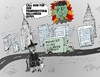 Cartoon: Post Frankenstorm Sandy Cleanup (small) by BinaryOptions tagged optionsclick,binary,option,options,trader,trading,trade,frankenstorm,new,york,city,monster,halloween,hurricane,sandy,storm,editorial,financial,business,news,cartoon,caricature,comic