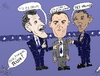 Cartoon: Romney Obama Gump caricature (small) by BinaryOptions tagged mitt,romney,candidate,president,barack,obama,forrest,gump,debate,political,caricature,editorial,business,comic,cartoon,optionsclick,binary,options,trader,option,trading,trade,news,satire