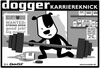 Cartoon: karriereknick (small) by EMMEKE tagged dog,dogger,hund,karriere,knick,security,fitness