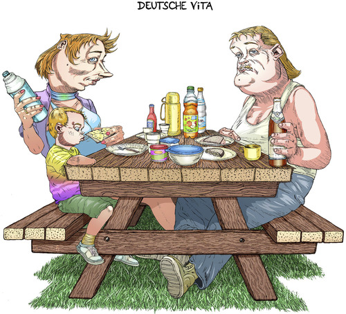 Cartoon: Deusche Vita (medium) by wambolt tagged humor,satire,cartoon