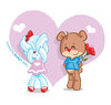 Cartoon: cute love (small) by ramzytaweel tagged teddy bear lobe