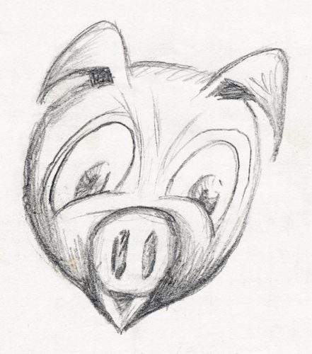 Cartoon: pig (medium) by vokoban tagged pig
