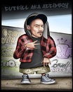 Cartoon: CUTKILL AKA ACCIDBOY (small) by gamez tagged cutkill gamez gmz aka accidboy hiphop rap graffiti stencil wallart