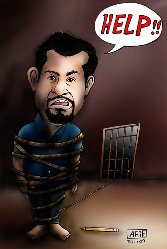 Cartoon: Hadi Heidari (medium) by cartoonistarif tagged hadi,heidari