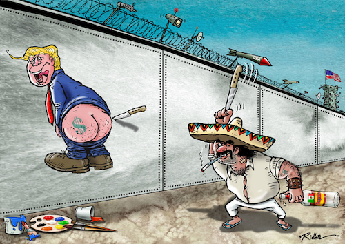Cartoon: A country called Mexico (medium) by Ridha Ridha tagged country,called,mexico,presdent,ronald,trump,cartoon,by,ridha